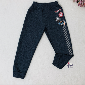 Calça Moletom Fakini menino Hotwheels Azul