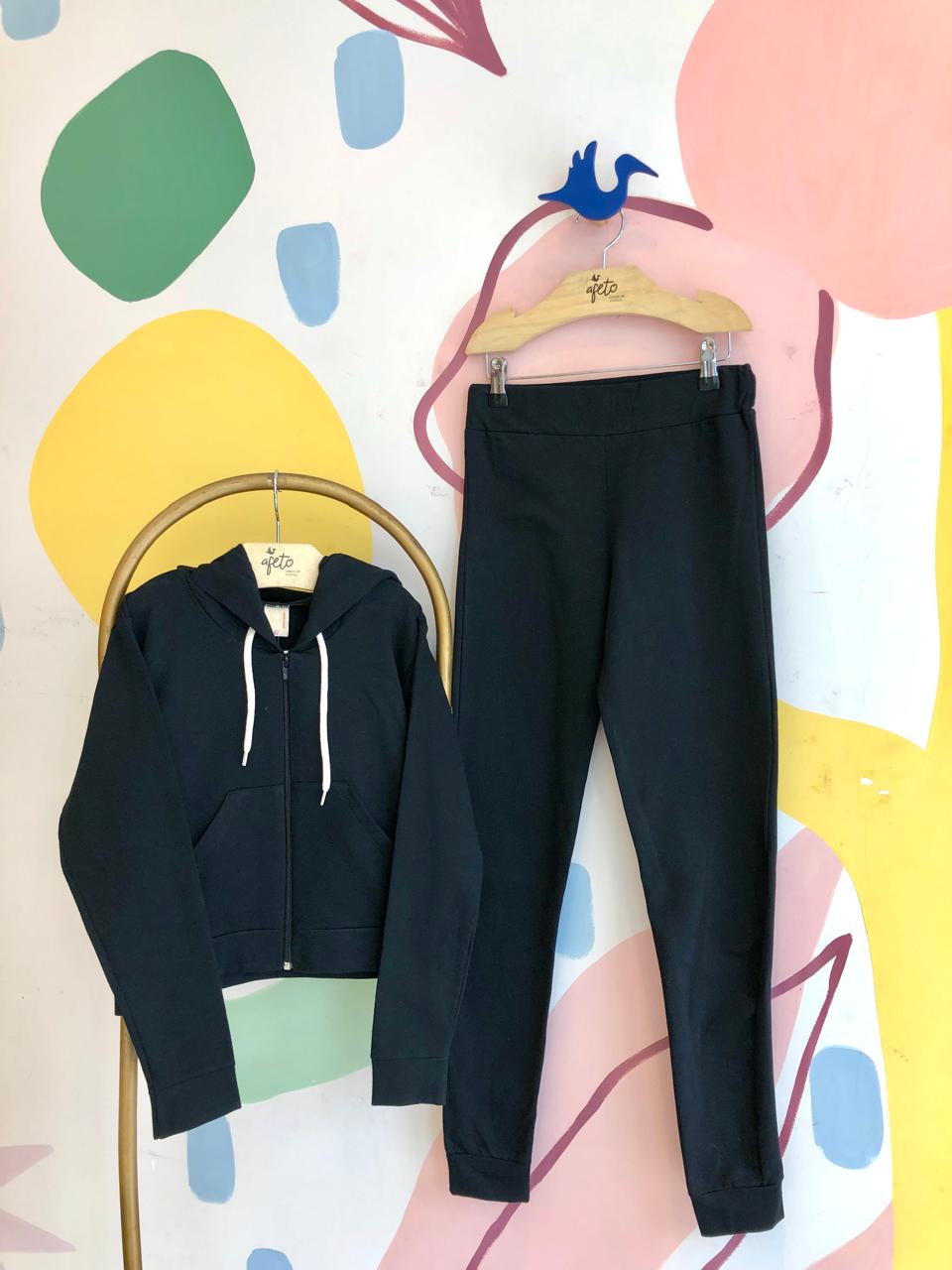 Conjunto Jaqueta E Calça menina Com Bolso Legging