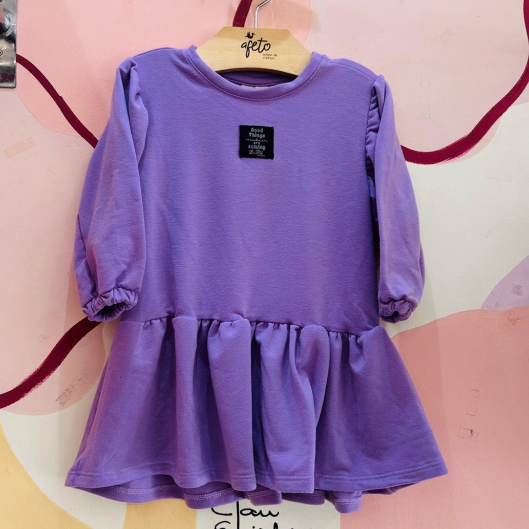 Vestido Manga Longa menina moletinho Good Things
