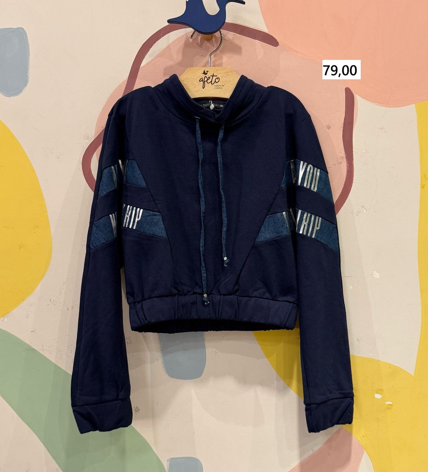 Blusa Manga Longa menina Cropped Moletinho