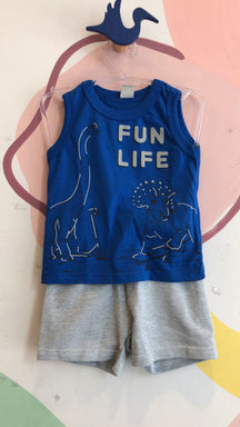 Conjunto Regata Bermuda menino Dino