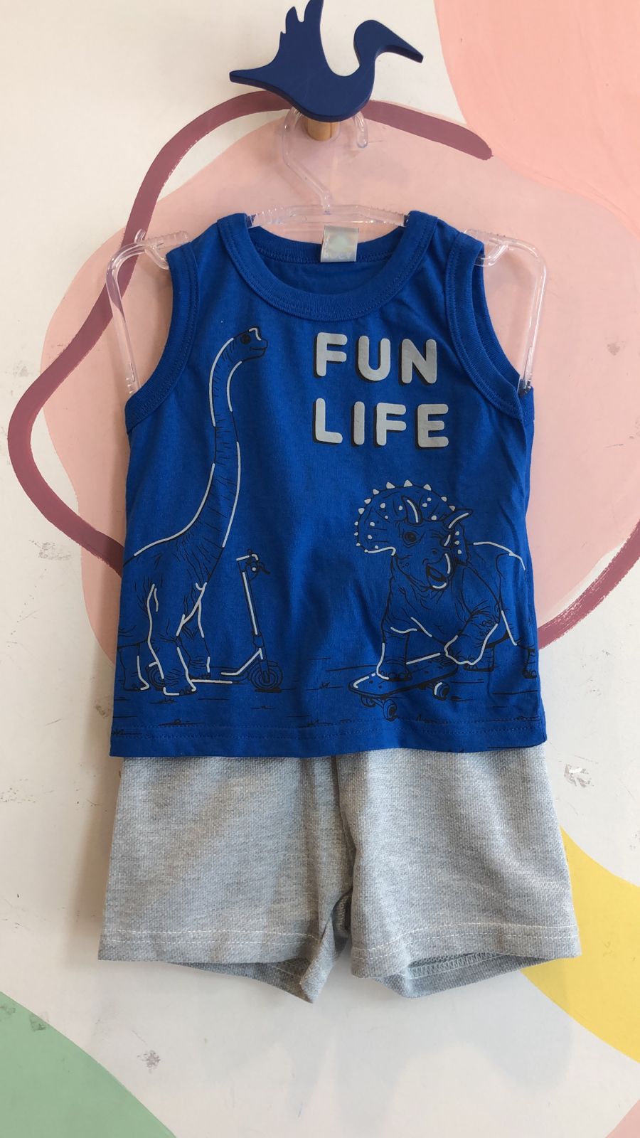 Conjunto Regata Bermuda menino Dino