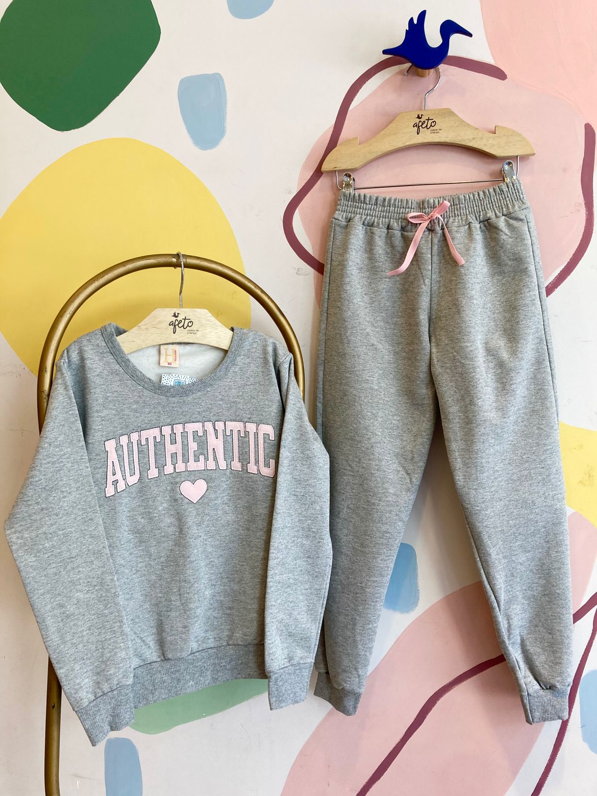 Conjunto Manga Longa Calça menina Authentic