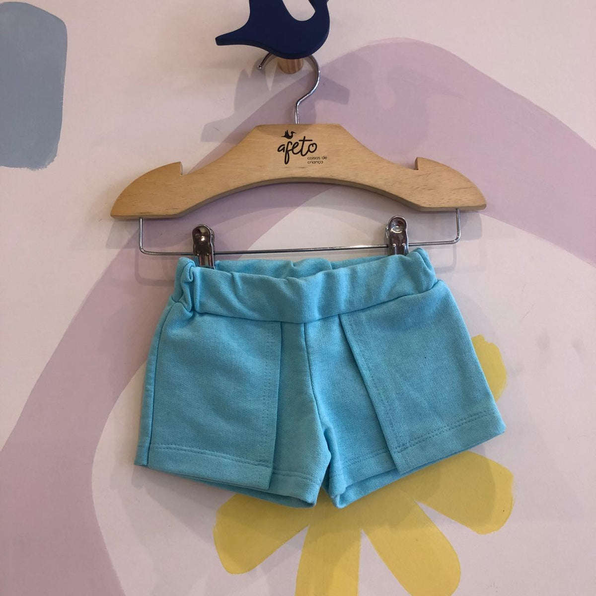 Shorts menina infantil Moletinho Costao Azul