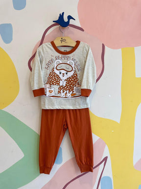 Pijama Manga Longa Menina Calça Ursinha Boca Grande