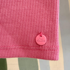 Blusa Infantil Menina Regata Canelada Tule Rosa Mon Sucre