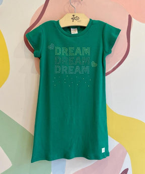 Vestido Manga Curta Kaiani Infantil Fem Canelado Dream