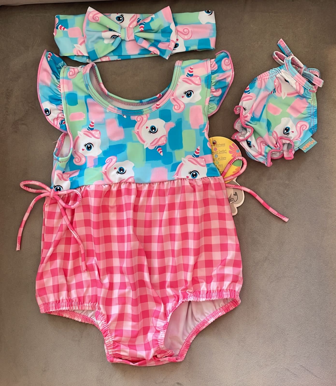 Maio Magah menina Kit Unicornio com Faixa