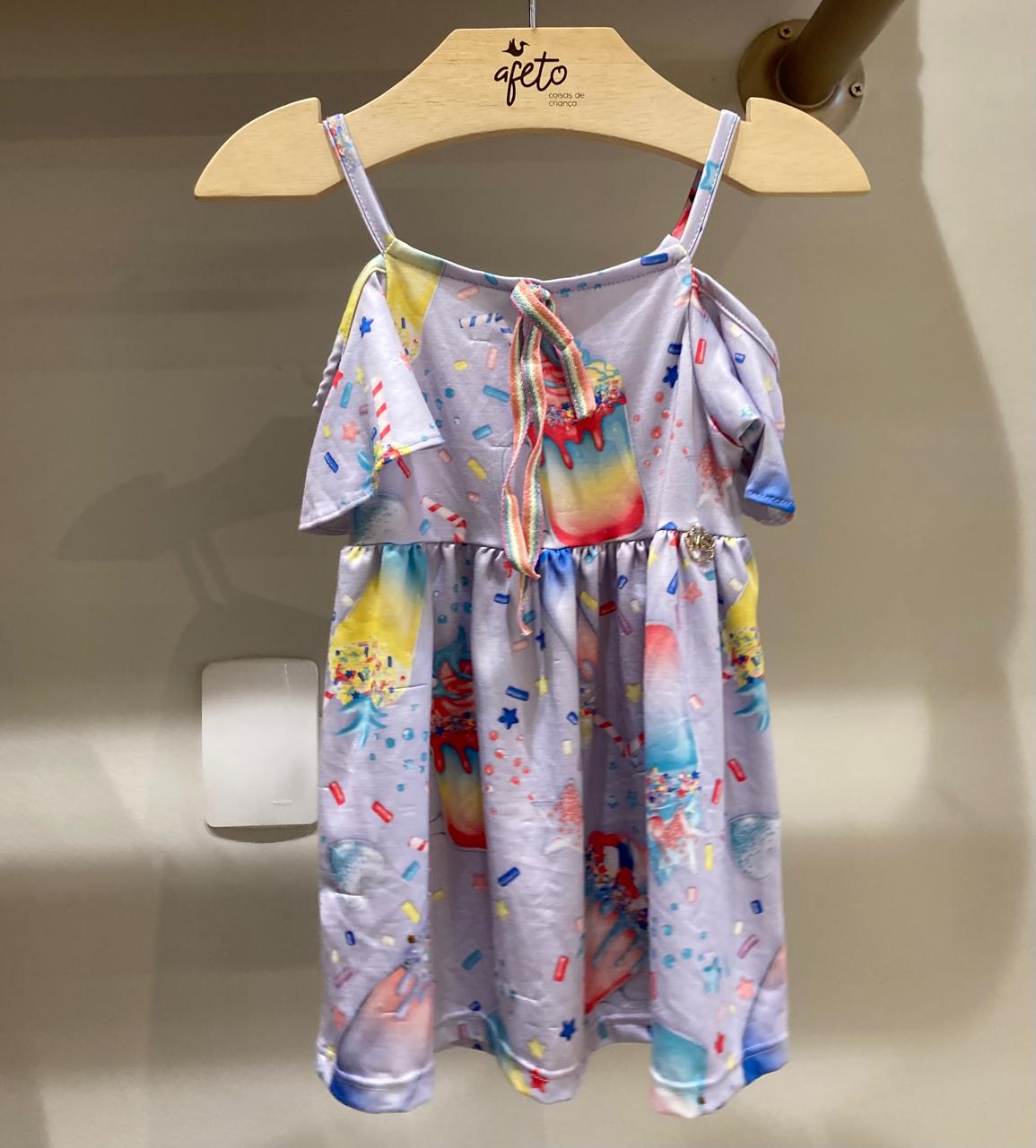 Vestido Manga Curta menina Mon Sucre Sorvete