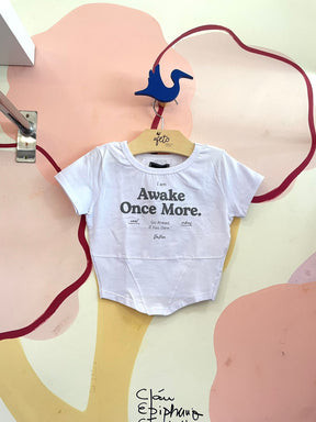 Blusa Manga Curta menina cropped Awake Vallen