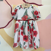 Vestido Manga Curta Bambolina Infantil menina Flores