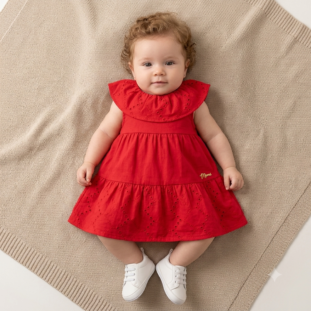 Vestido Regata Momi Infantil Fem Lasie Babados