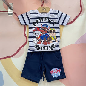 Conjunto manga curta bermuda Disney menino Patrulha Canina