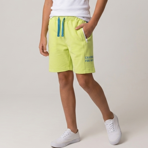 Bermuda Charpey Infantil menino Suedine Nervura Ziper