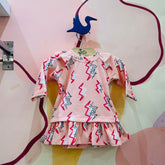 Vestido Manga Longa menina Fleece Raios