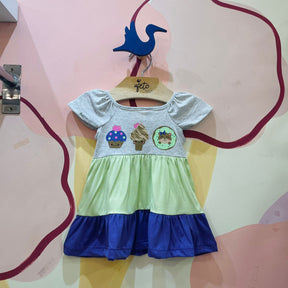 Vestido Manga Curta menina Docinhos