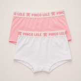 Kit Calcinha Boxer menina infantil com 2 Pingo Lele