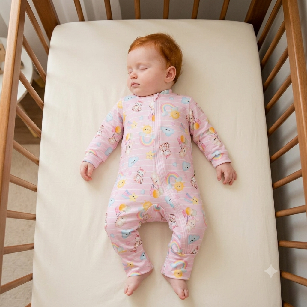 Macacão Menina Bebê Manga Longa Térmico Arco Iris Pingo Lele
