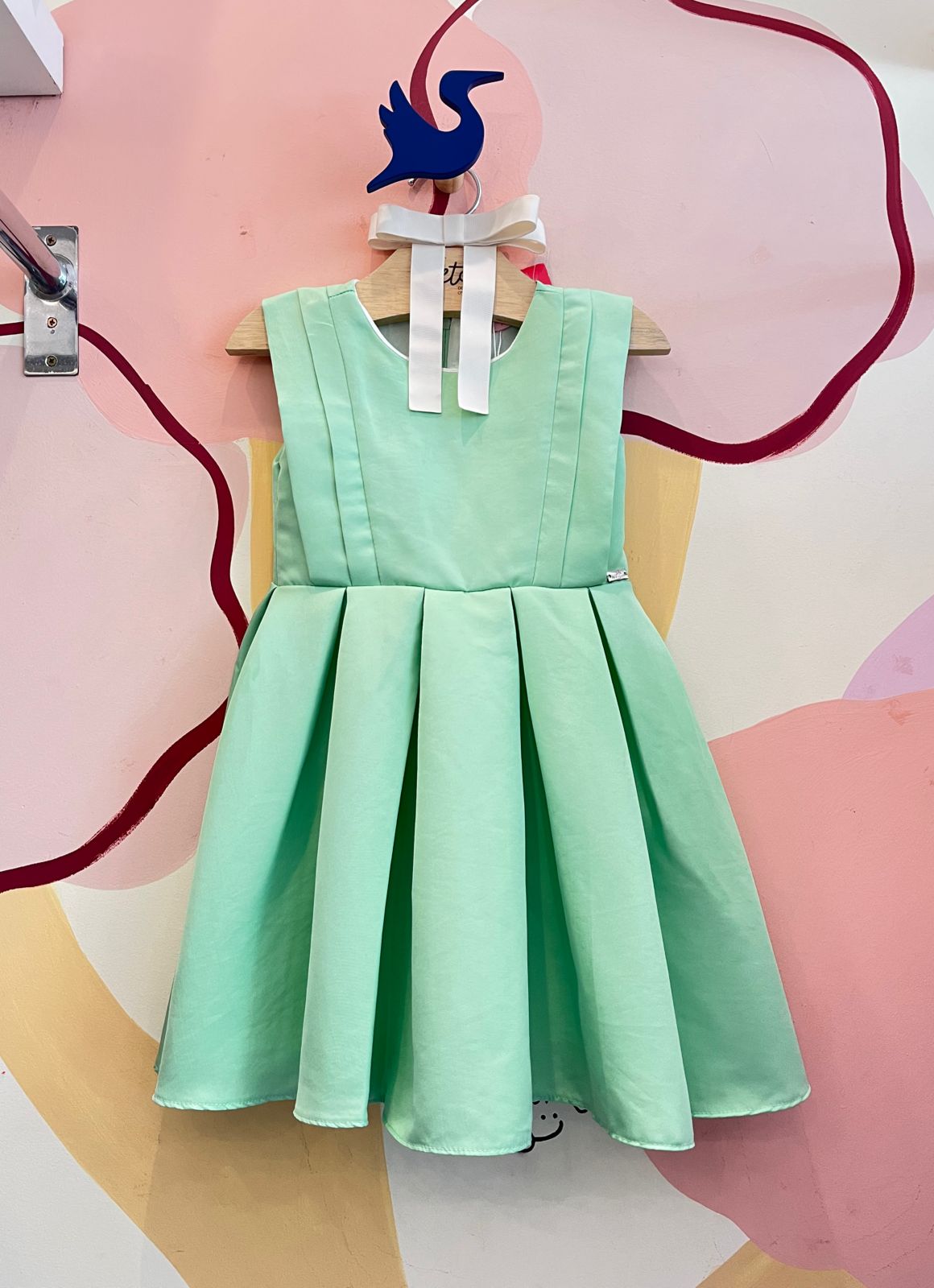 Vestido Regata Menina Malagah Pregas Ombrinho Verde