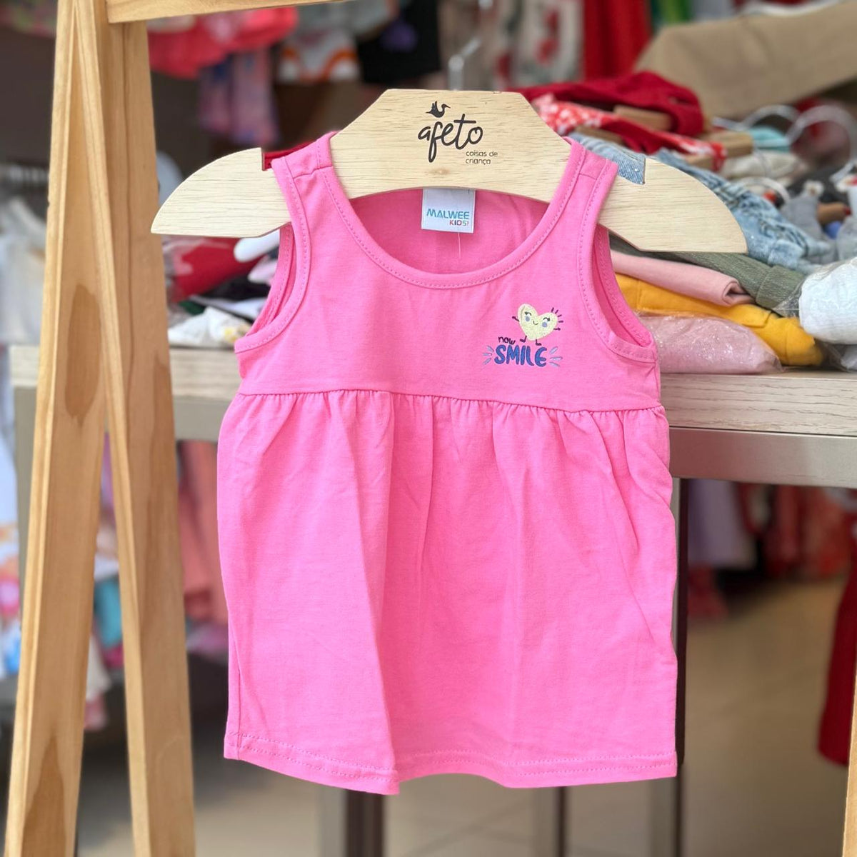 Blusa Regata menina Smile