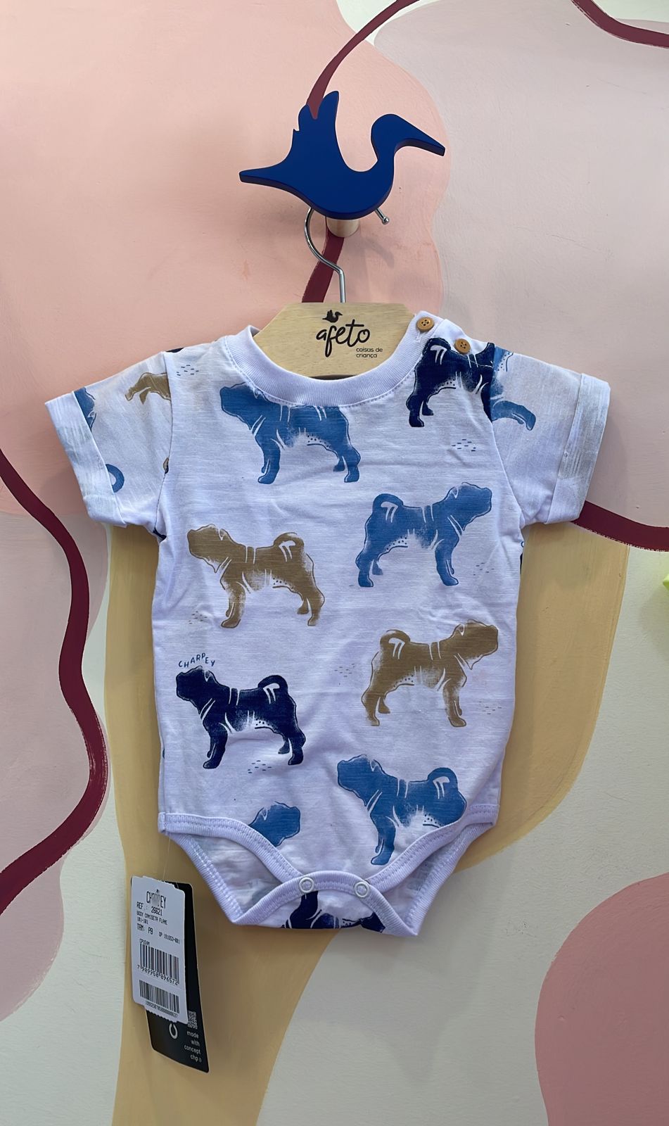 Body Manga Curta Charpey Infantil menino Flame