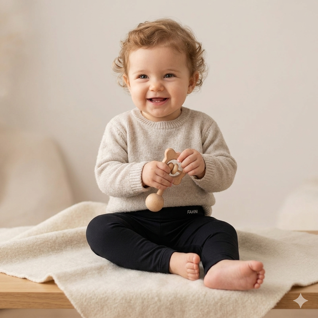 Calça Infantil Bebê Unissex Térmica Preta Fakini