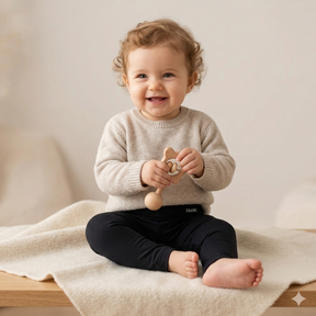 Calça Infantil Bebê Unissex Térmica Preta Fakini
