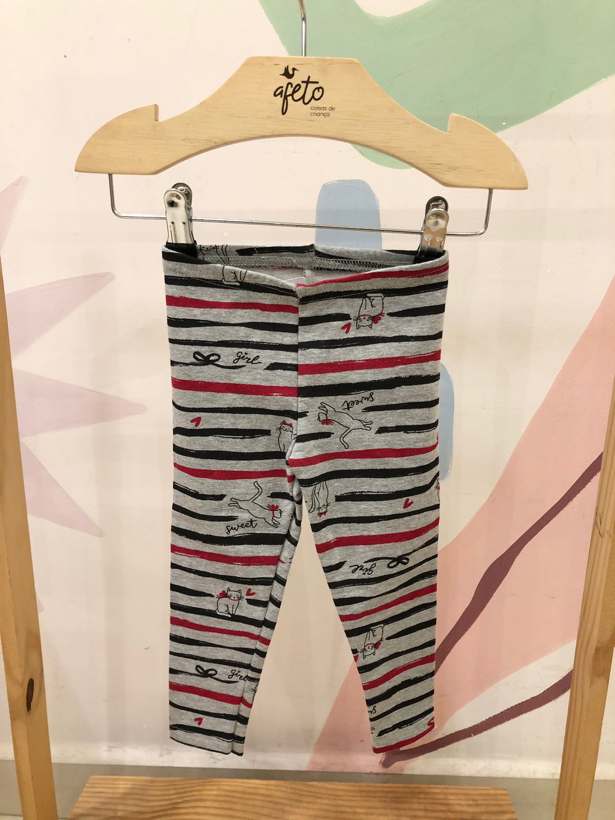 Calça menina infantil Legging Basica Hrradinhos