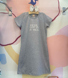 Vestido manga curta menina Tachinhas