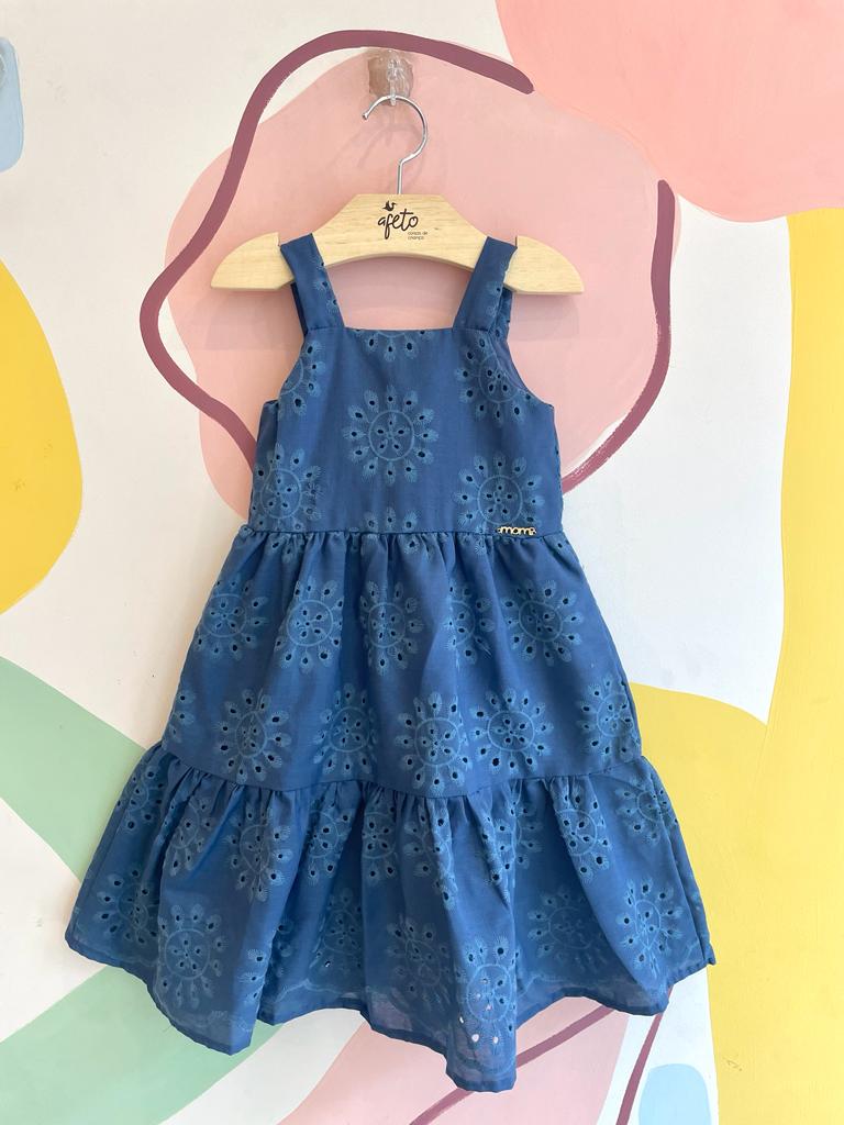 Vestido Regata Momi Infantil Fem Midi Lasie Azul