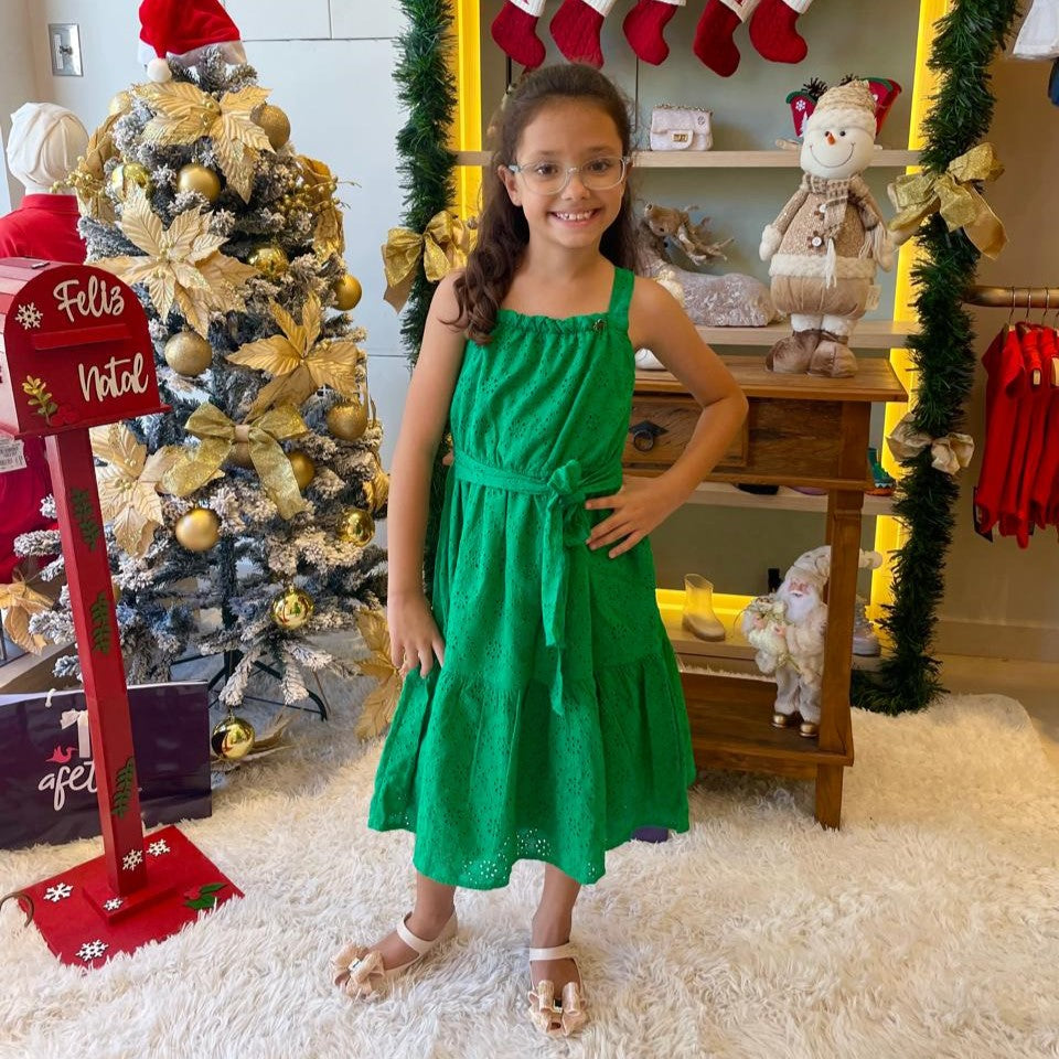 Vestido regata menina Momi 3 Marias Lasie Verde