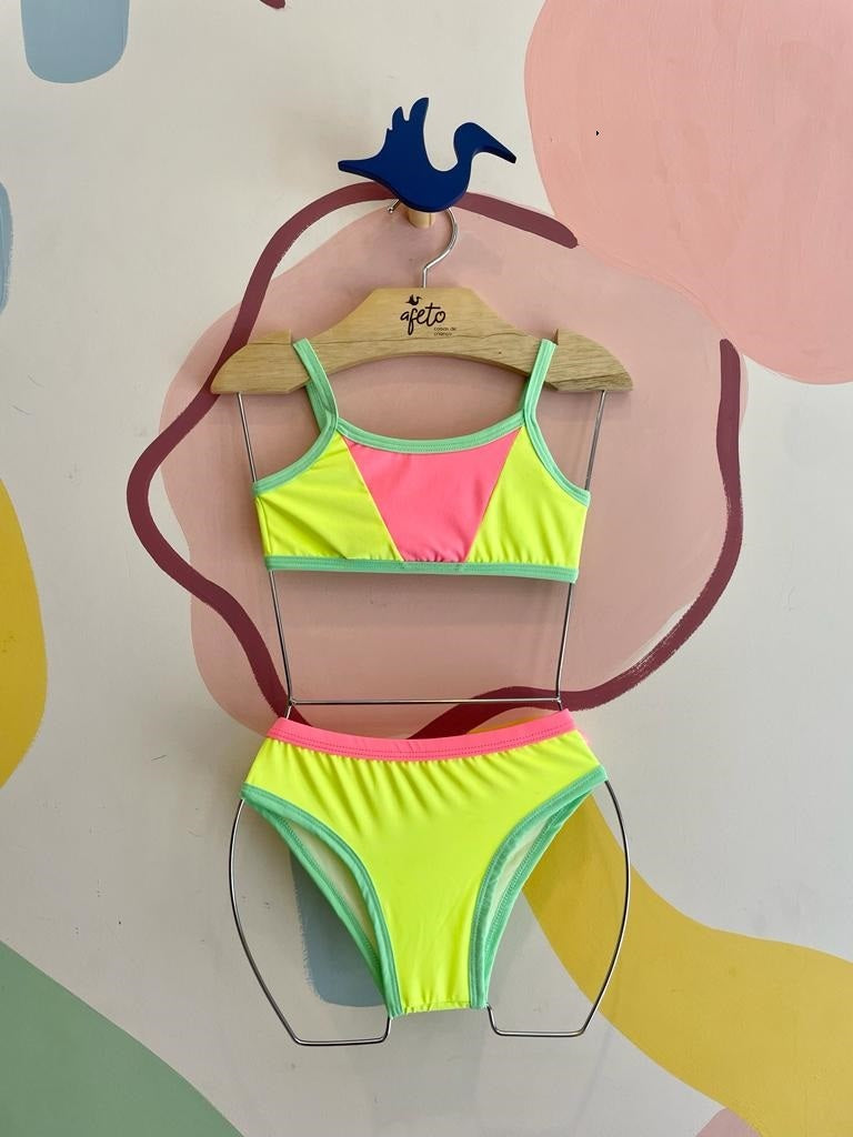 Biquini Bograntex Infantil menina Neon Recortes