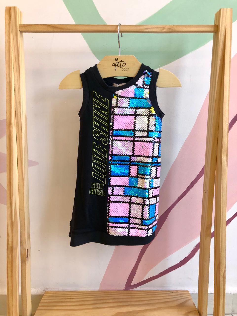 Vestido Regata menina Petit Cherie Happy Girl Paete