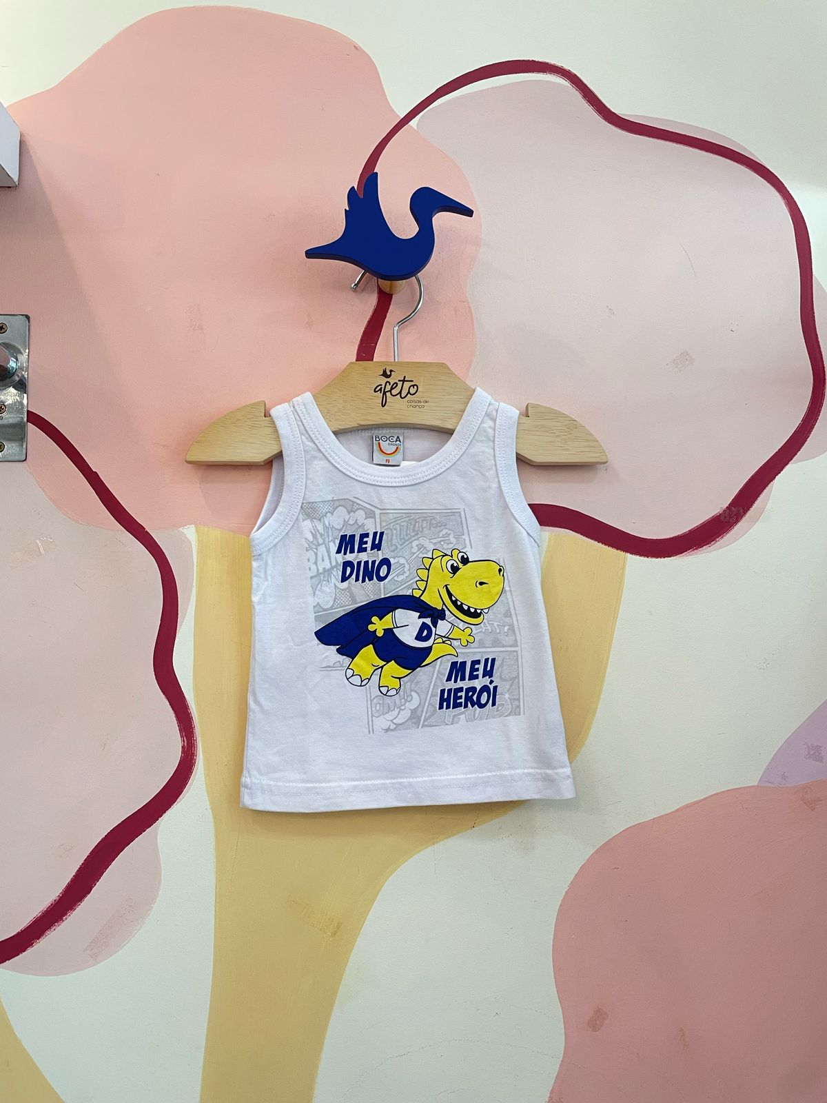 Blusa regata Bograntex menino bebê Dino