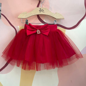 Saia Yoyo menina Tule Vermelho