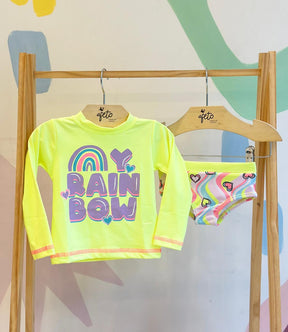 Biquini manga longa menina Rain Bow