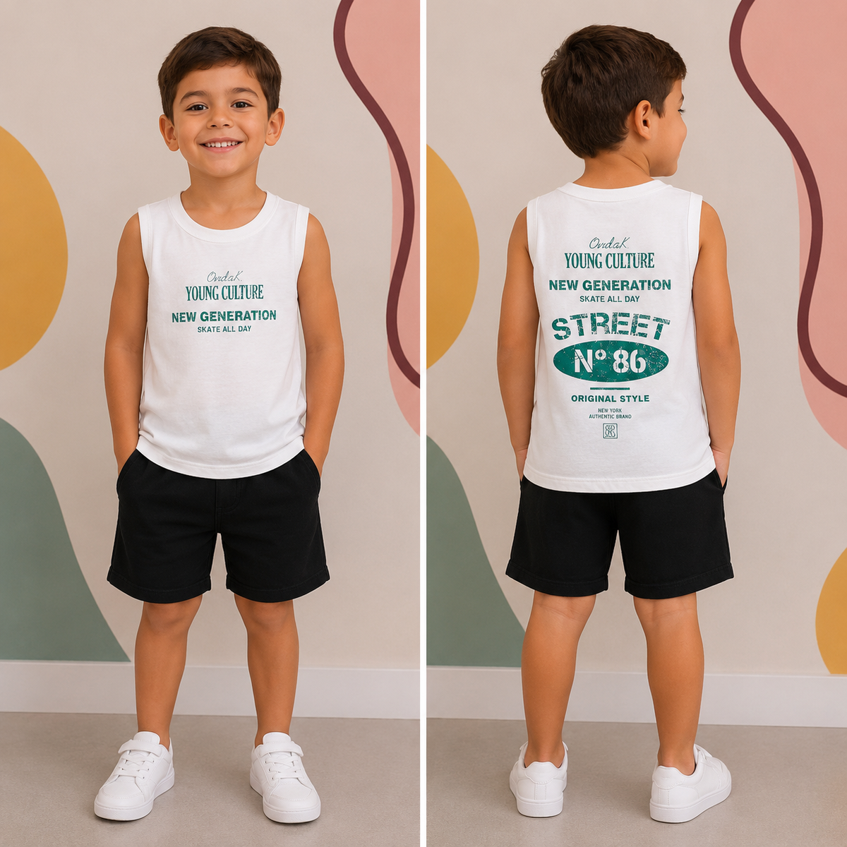 Camiseta Regata Onda Kids menino New Generation Off