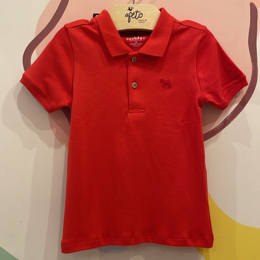 Camiseta Manga Curta Charpey Infantil Menino Lisa Suedine