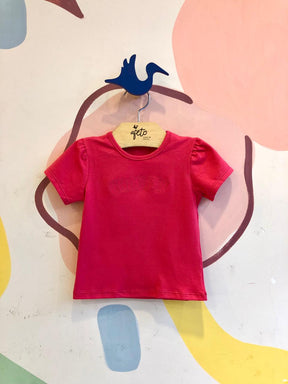 Blusa Manga Curta Menina Charpey Bordado