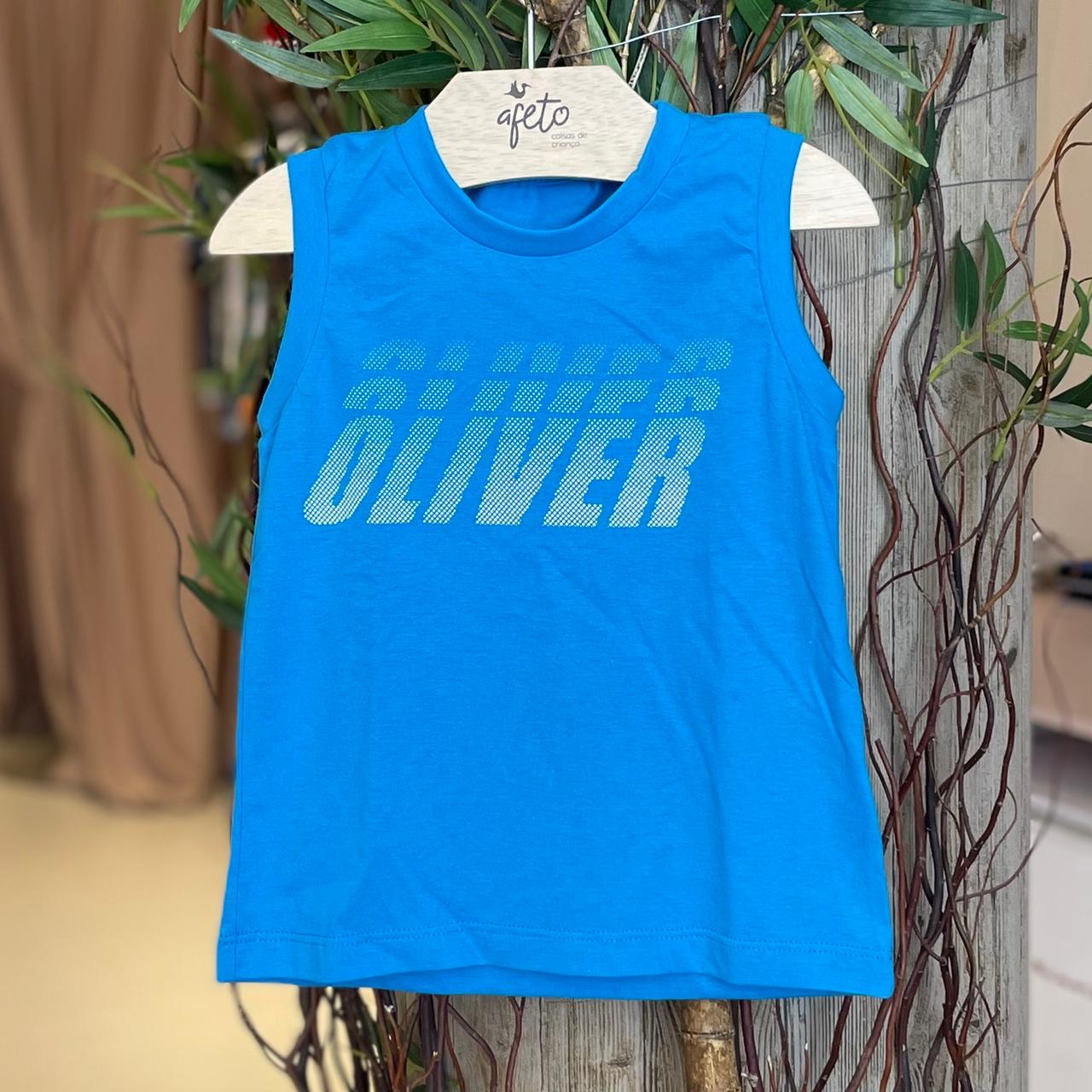 Camiseta Regata Oliver Infantil Menino Pontilhado
