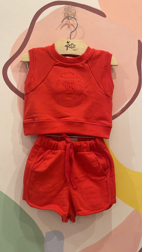 Conjunto Regata Shorts Charpey Infantil menina Moletinho Recortes