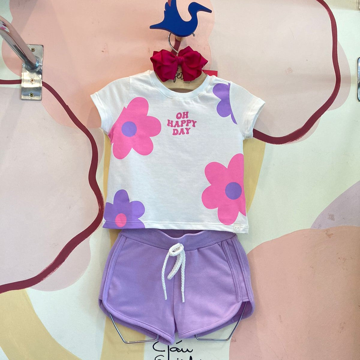 Conjunto Manga Curta Shorts Charpey Infantil menina