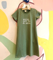 Vestido manga curta menina Tachinhas