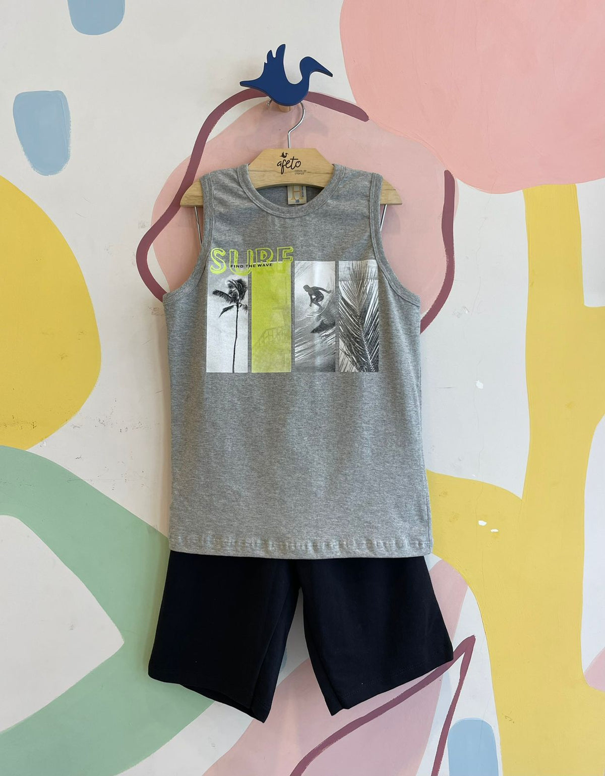 Conjunto Regata Shorts Menino Hrradinhos Surf