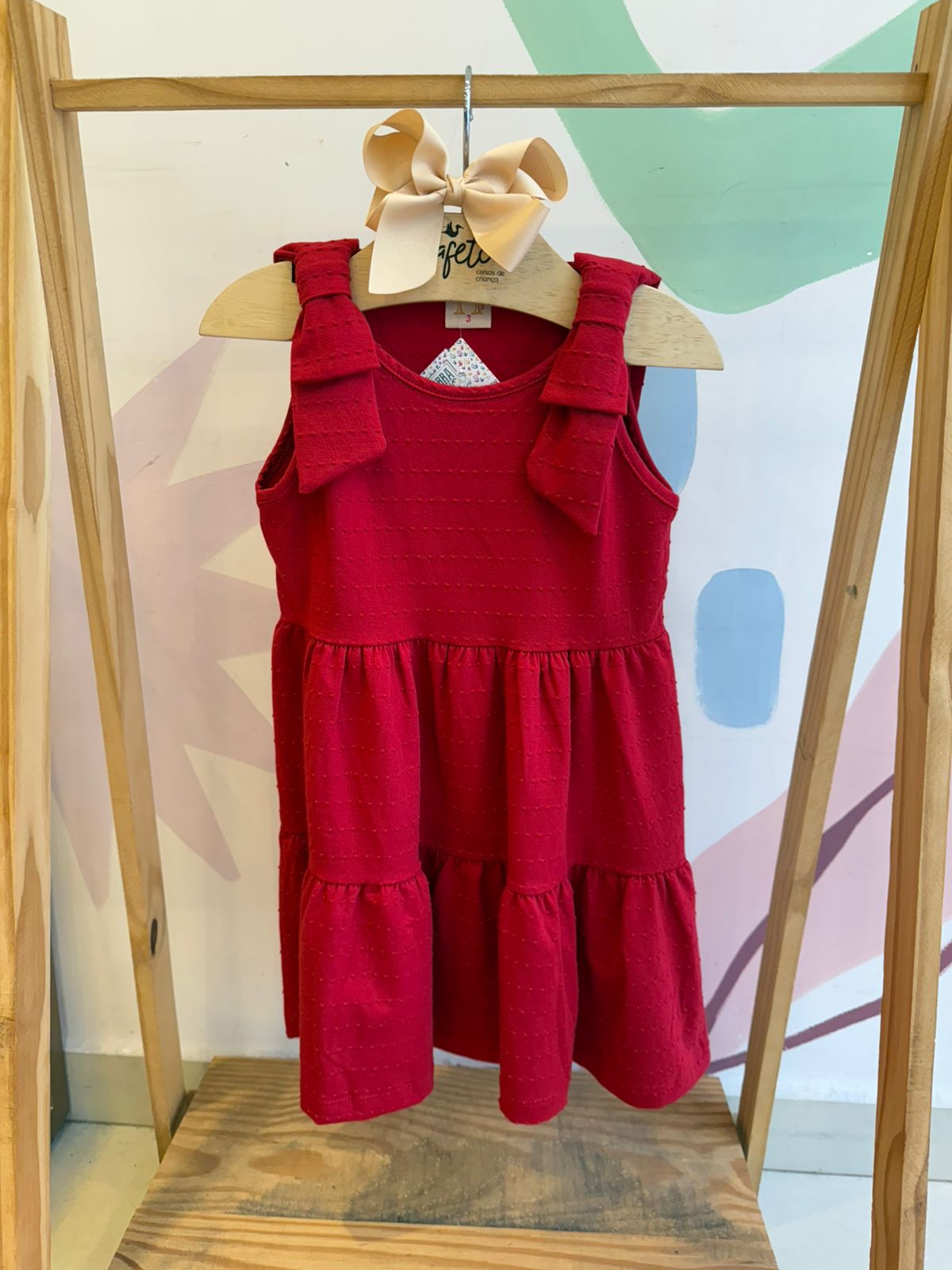 Vestido Regata menina Laco Ombro Pipoquinha