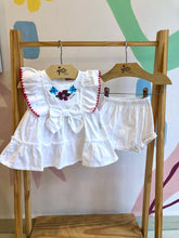 Vestido manga curta menina Ale Kids Bordado Flores