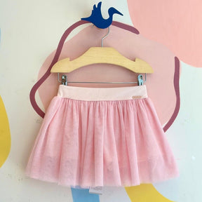 Conjunto Infantil Menina Manga Curta e Saia Tule Glitter Kiki Xodo