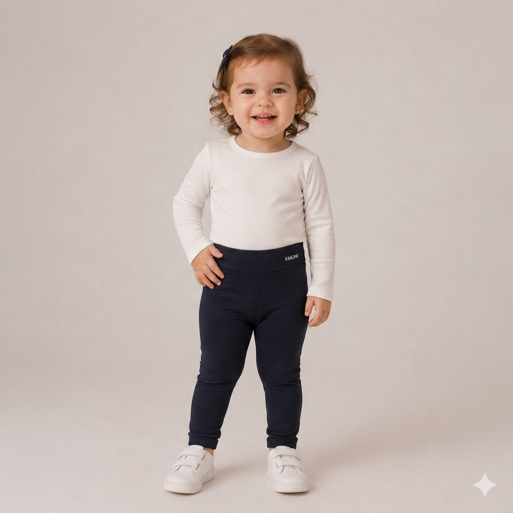 Calça Infantil Unissex Térmica Preta Fakini