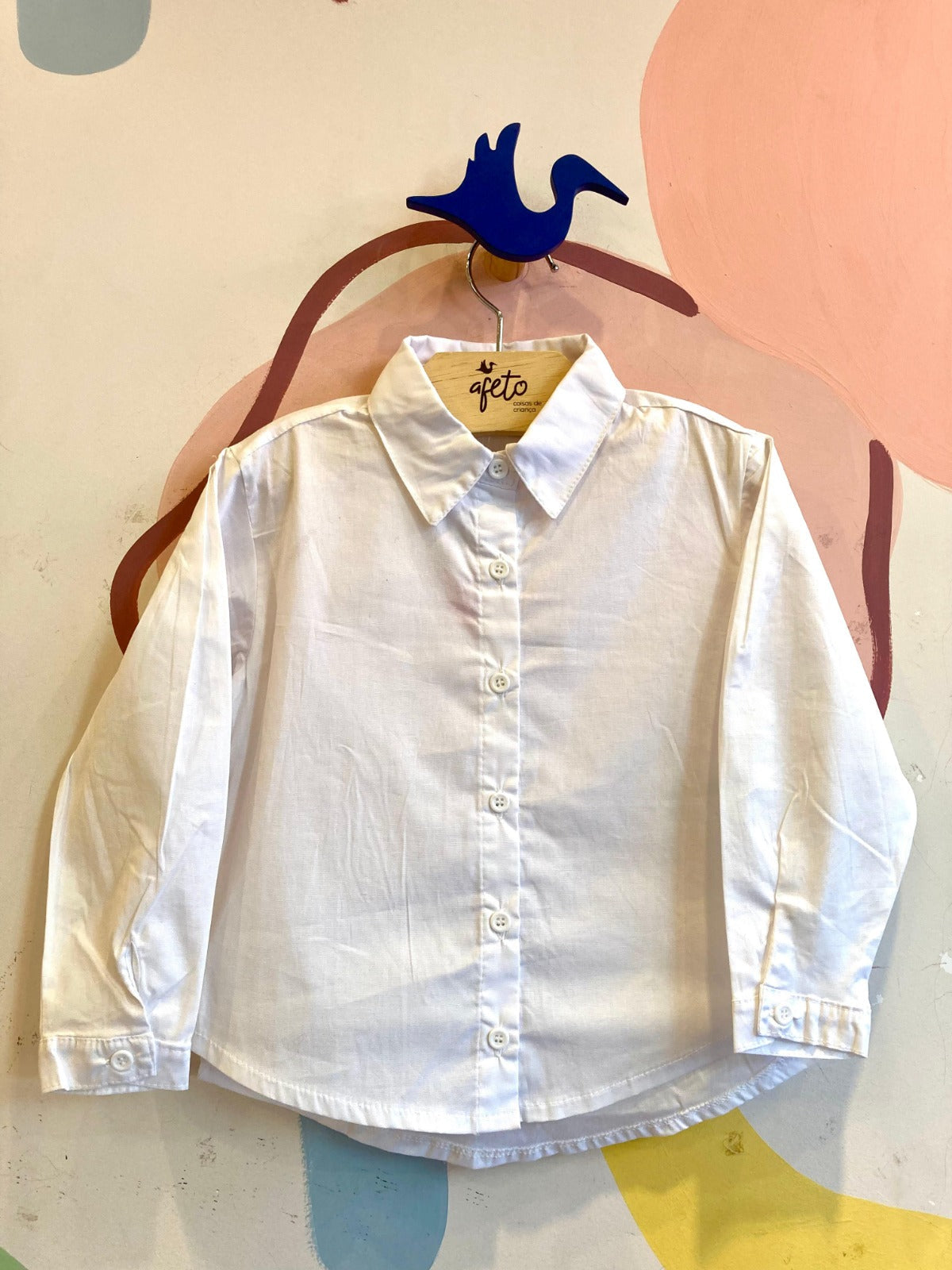 Camisa Manga Longa menina tricoline branco