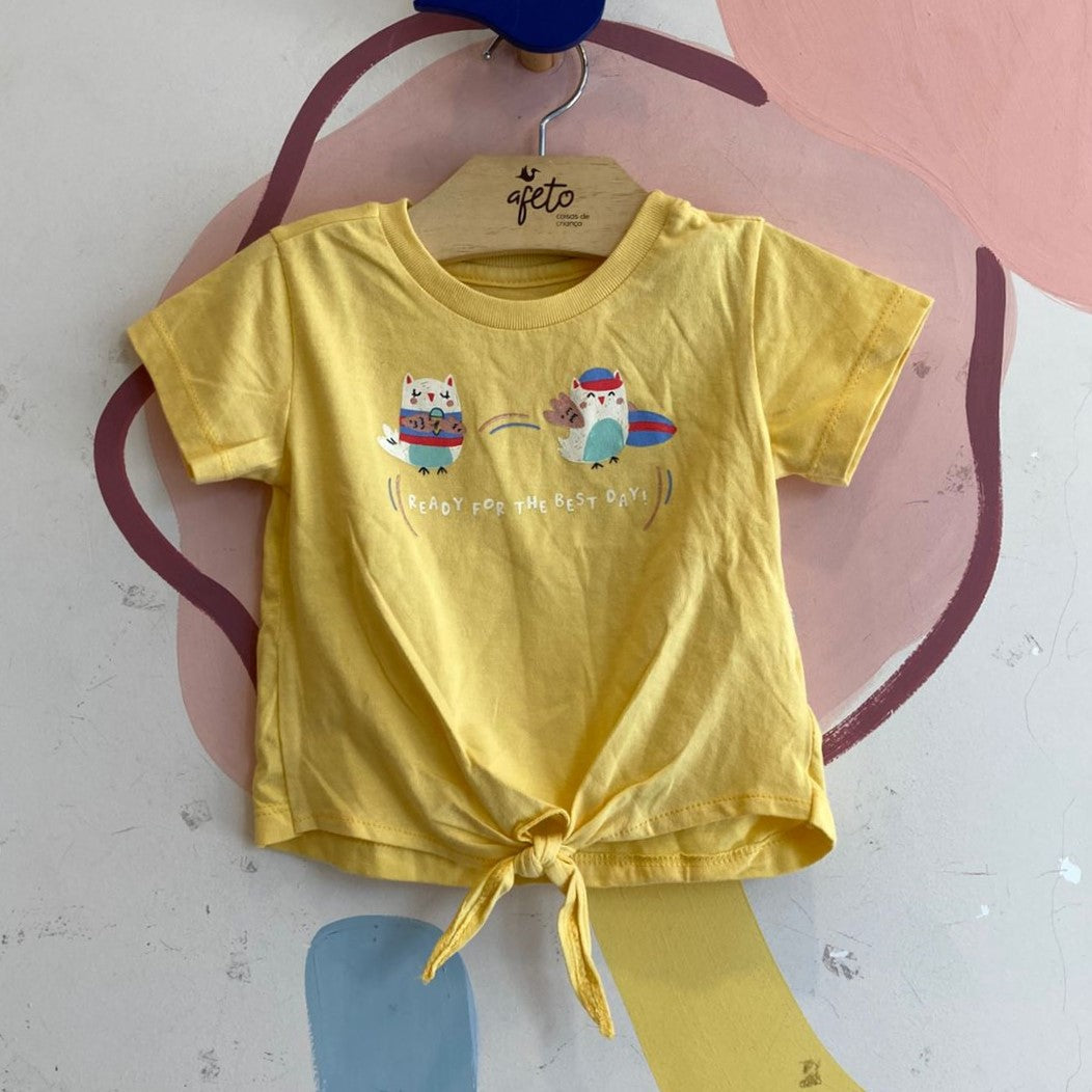 Blusa Manga Curta menina Diversos Tam 2 e 3